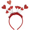 thumbnail image 1 of Valentine's Day Heart Headband Headdress for Special Occasions Felt Red Comfortable to Wear 1Set, 1 of 5