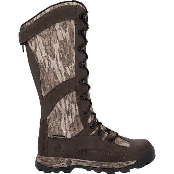 Rocky Wildcat Snake Waterproof Snake Boot, Mossy Oak Bottomland, Size 13(W)