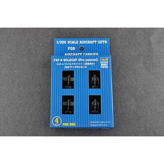 Trumpeter 6402 F4F Wildcat Set of 4 1/350 Scale Assembled & Painted Models