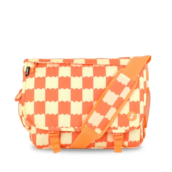 J World Unisex Thomas 16" Messenger Bag with Laptop Sleeve for School and Travel, Wiggle Coral