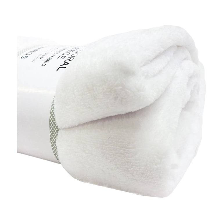 Plush Coral Fleece Fabric Precut, 54" x 1.5 Yd, White photo 4