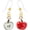 Apple, variant on Plastic Earrings for Sensitive Ears Hypoallergenic Hoop Earring Cute Post Studs[s1984]