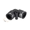 thumbnail image 2 of Plastic Elbow Push to Connect Tube Fitting 12mm Tube OD Pneumatic Air Push Fit Lock Fitting Black 2pcs, 2 of 5