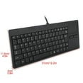 thumbnail image 2 of Wired USB Built in Touchpad HUB Port Keyboard 86 Key Mute Ultra Thin Keyboard for Notebook Desk for Window PC Desktop and Laptop, 2 of 9
