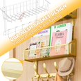 thumbnail image 6 of Over The Door Hooks Organizer  Coat Rack Storage Hanger Towel Of For Bathroom Bedroom Kitchen Office (gold 4-tier), 6 of 8