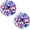 Blue+Red+White#Ring, variant on 2 PCS Cheerleading Pom Poms with Handle or Ring for Team Spirit Sports Dance Cheering Kids Adults, Cheer Pom Poms for Halloween Basketball Football Stage Performance