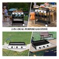 LIUYUDIY 34" Cooking Station 3 Burner Flat Top Gas Grill Outdoor