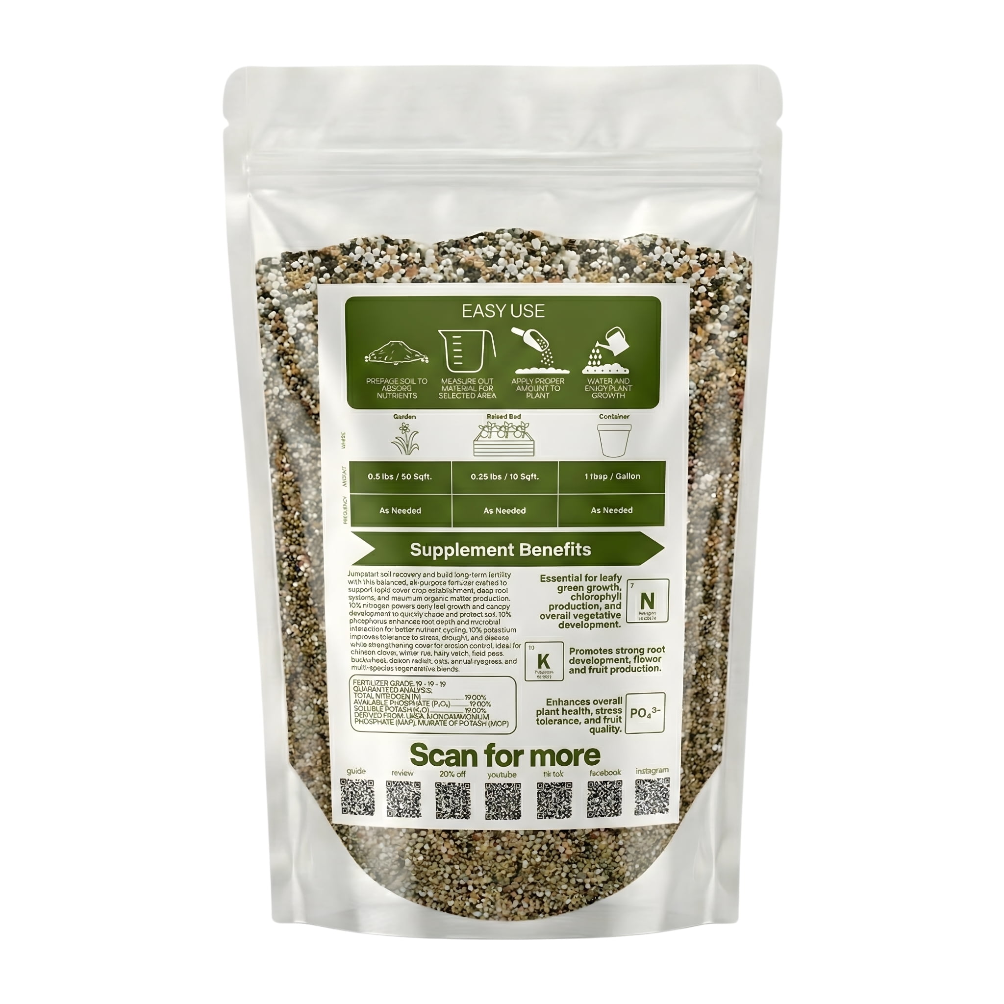 Old Cobblers Farm™ Cover Crop Food - Premium Fertilizer - Improves Soil Quality, boosts Organic Matter, and restores Soil Balance Between plantings (15 lbs)