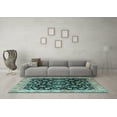 thumbnail image 3 of Ahgly Company Indoor Rectangle Persian Light Blue Traditional Area Rugs, 7' x 10', 3 of 4