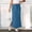 Dark Blue, variant on Casual Maxi Skirts for Women High Waist Trendy Drawstring Side Slit Skirts With Pockets Dark Blue L
