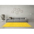 thumbnail image 3 of Ahgly Company Machine Washable Indoor Round Oriental Yellow Traditional Area Rugs, 6' Round, 3 of 4