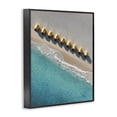 thumbnail image 2 of Stupell Industries Tropical Yellow Cabanas Along Shore Black Framed Giclee Art, 11 x 14, by Franklyn Gregory, 2 of 6