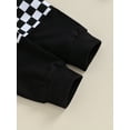thumbnail image 6 of Toddler Baby Boy Girl Fall Winter Outfit Checkerboard Long Sleeve Sweatshirts Tops and Jogger Pants Set Infant Casual Clothes, 6 of 8