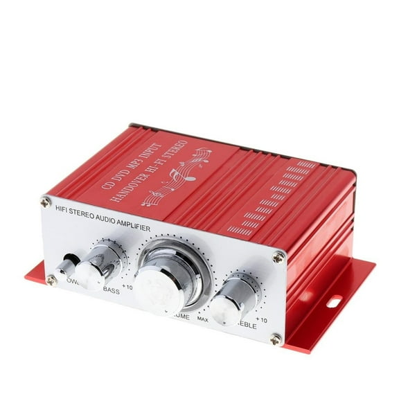 HiFi 2 Channels 12V Car Power Amplifier Stereo Player Support CD DVD MP3 Input For Auto Motorcycle Home ,Easy to Operate