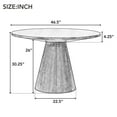 thumbnail image 2 of Retro Round Dining Table Minimalist Elegant Table for Living Room, Dining Room (Black), 2 of 6