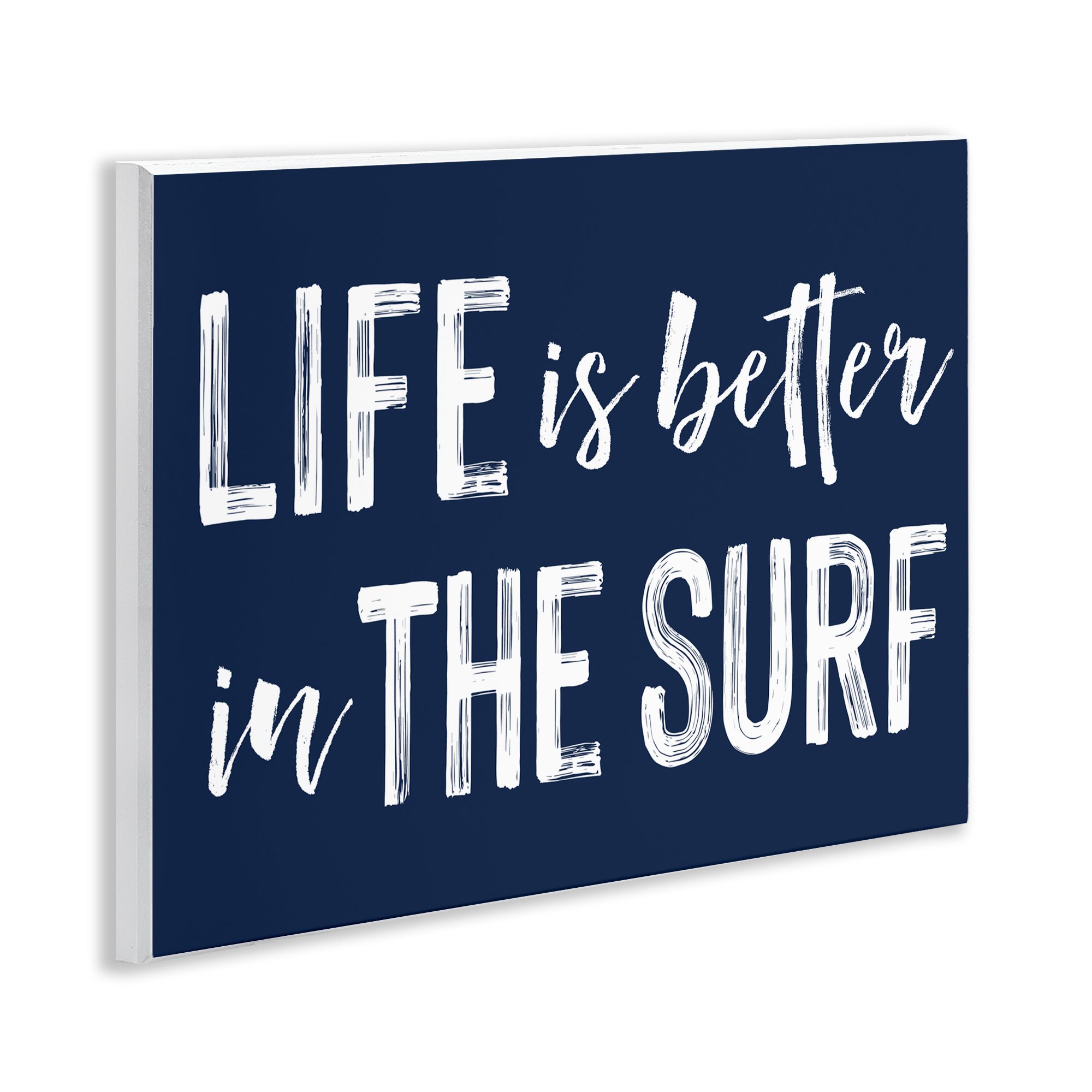 Life Better In Surf Wall Plaque Art, design by Lettered and Lined