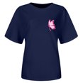 thumbnail image 4 of Razzly Women's T Shirts For Awareness International Cancer Month Printed Top For Women Stylish And Supportive Graphic Tee Tops for Women Casual Summer T Shirts Women Large Dry Tech Shirts(Navy,XL), 4 of 5