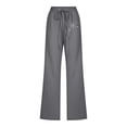 thumbnail image 2 of Eashery Pants for women Drawstring White Beach Pant Athleisure Pant Women'S Dress Pants (Print Color,Dark Gray,M), 2 of 3