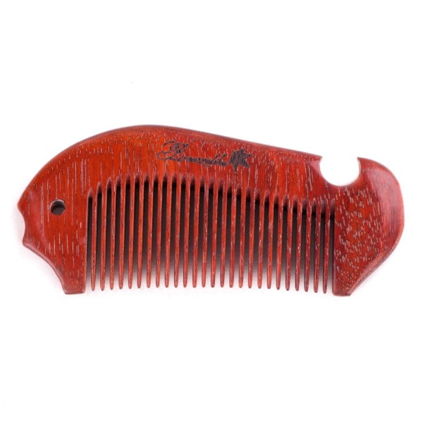 Breezelike No Static Fish Shaped Red Rosewood Fine Tooth Pocket Comb ...