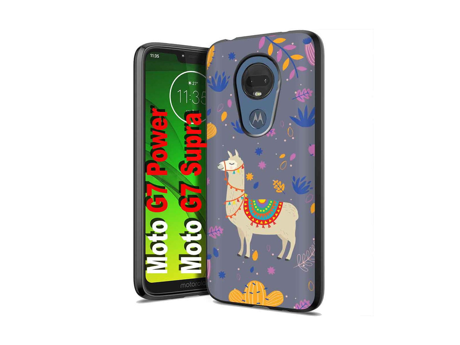 TalkingCase Thin Gel Phone Case for Motorola moto g7 power,Cacti 2