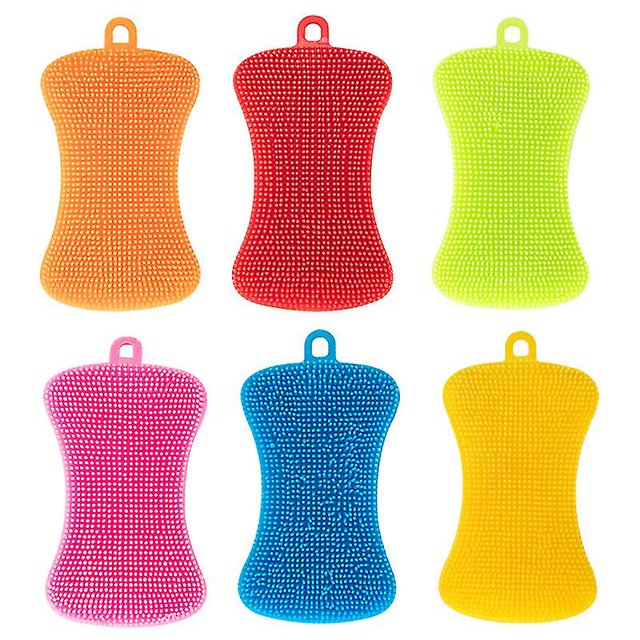 Cepillo para lavar platos de silicona multifuncional para el hogar, cepillo de limpieza, cepillo para lavar platos en forma de jabón, cepillo limpiador de silicona para el hogar y la cocina