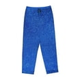 thumbnail image 4 of Naloa Blue Glitter Print Women’s Ultra-Soft Comfy Pajama Lounge Pants with Pockets & Drawstring, 4 of 8