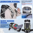 thumbnail image 5 of 60L Hiking Backpack Waterproof Camping Backpack with Rain Cover Large Lightweight Backpacking Backpack for Men Women, 5 of 6