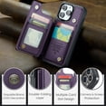 thumbnail image 4 of ShieldPlus for iPhone 15 Pro Wallet Case with Card Holder, RFID Blocking for iPhone 15 Pro Case for Women Men, Durable Kickstand Shockproof Phone Case for iPhone 15 Pro,Purple, 4 of 7