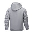 thumbnail image 3 of Turilly Men's Warm Solid Color Thick Design Zipper Pocket Drawstring Long Sleeved Hooded Casual Jacket, 3 of 5