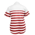 thumbnail image 4 of GigrtiJin Summer Collared T Shirts for Womens Striped Zipper Short Sleeve Tops Dressy Casual Loose Going Out Short Sleeve Tops, 4 of 5