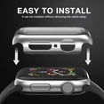 thumbnail image 4 of Apple Watch Case for Apple Watch 44MM Series 6/5/4/SE with Built-in Tempered Glass Screen Protector, All-Around Ultra-Thin Bumper Full Cover Hard PC Protective Case for iWatch, 4 of 5