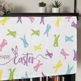 thumbnail image 5 of Bunny Easter Rod Pocket Curtain Valance, Spring Rabbits Modern Art Farmhouse Window Valance for Living Room, Bedroom, Kitchen 42"W x 12"L, 5 of 9