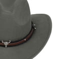 thumbnail image 5 of dmqupv Boys Beach Hat Toddler Boys Girls Wide Brim Cowboy Hat Unisex Western Sun Hat for Kids Outdoor Play Youth Cowgirl Hats Grey,3-18 Years, 5 of 7