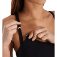 thumbnail image 4 of Women's Playtex YYCEUS Nursing Seamless Racerback Wireless Crop Bra (Black S), 4 of 5