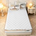thumbnail image 4 of Homewish Minimalist Nature Tree Zipper Queen Comforter Set with Fitted Sheet and 2 Pillowcases,Gray Gold Tie Dye Zipper Bedding Set,Reversible,4pcs, 4 of 8