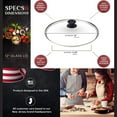 thumbnail image 6 of Cuisinel Pot and Pan Lid Tempered Glass Replacement Cover for Frying Pan Cast Iron 12”, 6 of 8
