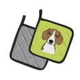 thumbnail image 2 of Carolines Treasures BB1301PTHD Checkerboard Lime Green Beagle Pair of Pot Holders , 7.5HX7.5W, multicolor, 2 of 3