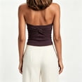 thumbnail image 5 of Molidfa Women's Halter Sleeveless Stretchable Slim Fit Solid Twist Front Camisole Top Summer Party Romantic, 5 of 5