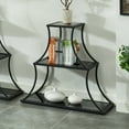 thumbnail image 4 of Furniture of America Murcatur Metal 3-Shelf Bookcase, Sand Black, 4 of 5