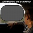 thumbnail image 4 of Car Window Sun Shades, Easy to Store Sun Protection For Cars, Breathable Fabric 14inch X 17inch For Rear Side Window Universal Fit, Blocks Harmful UV Rays Sun Glare Heat, 2 Pcs, 4 of 7