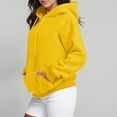 thumbnail image 5 of XINXIAOO Womens Hoodies Long Sleeve Pullover Hoodie Oversized Sweatshirt for Women Yellow Sweater Winter Tops for Women Comfy Clothes for Women, 5 of 8