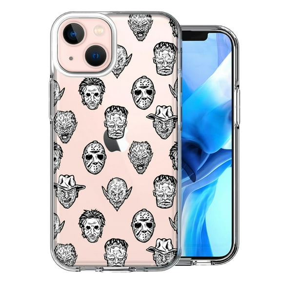 MUNDAZE For Apple iPhone 13 Halloween Villains Design Double Layer Phone Case Cover