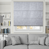 Chicology Cordless Roman Shade, Blackout, Lexington Gainsboro, 48"W X 72"H