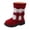 Z-Red9, variant on Youmylove Children Shoes Flat High Boots Fashion Soft Soles Velvet Warm Snow Boots Outdoor Princess Boots Child Lovely Footwear Prewalker