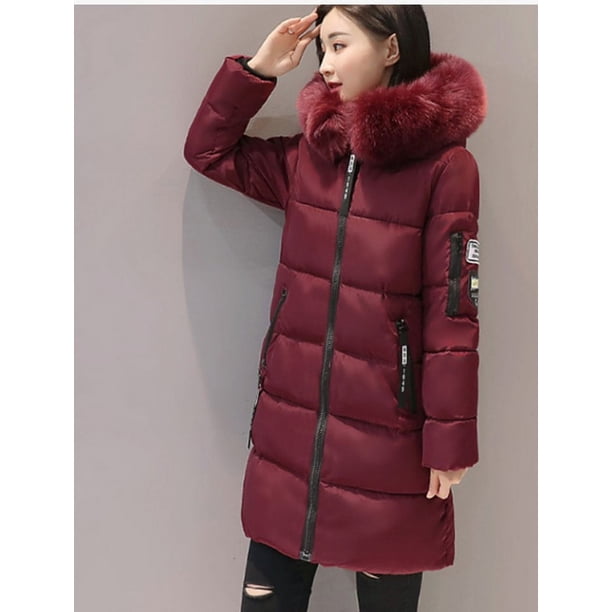 Chaqueta con capucha de corte ajustado para mujer, de talla grande, de algodón, de talla mediana a larga