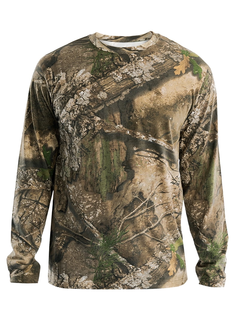 Realtree Men's Long Sleeve Camo T-Shirt with Scent Control, 3XL