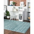 thumbnail image 4 of Rugs.com Moroccan Trellis Collection Rug – 8' x 10' Aqua Blue Medium Rug Perfect For Living Rooms, Large Dining Rooms, Open Floorplans, 4 of 7