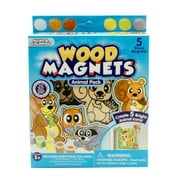 Wood Magnets Animal Pack with Paint, 12 Piece