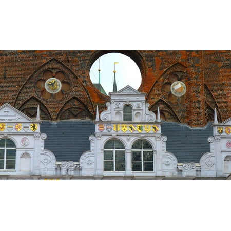 - Canvas Print Brick Lübeck Ornaments Historically Town Hall Stretched Canvas 10 x 14
