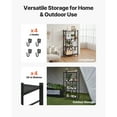 thumbnail image 6 of KFFKFF 4-Tier Foldable Storage Shelf, 28W x 13D x 54H Inch Metal Rack Shelving Unit, Durable Organizer with Wheels & Hooks for Pantry, Kitchen, Garage, Basement, Black, 6 of 9